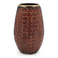 Brown Crocodile Skin Vase
