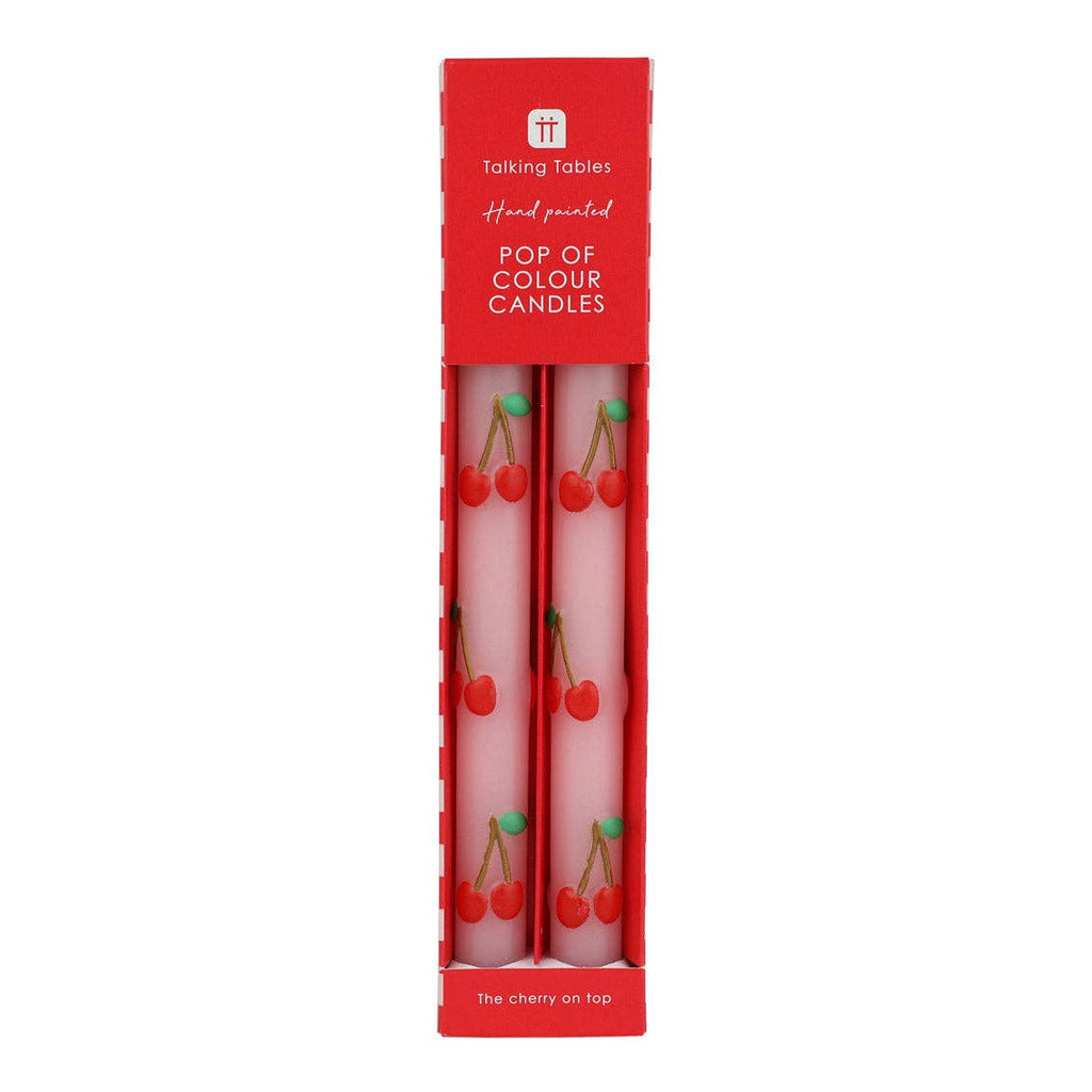 Cherry Dinner Candles, Set of 2