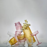 Ribbed Highball Glass 420ml, Set of 4: Clear