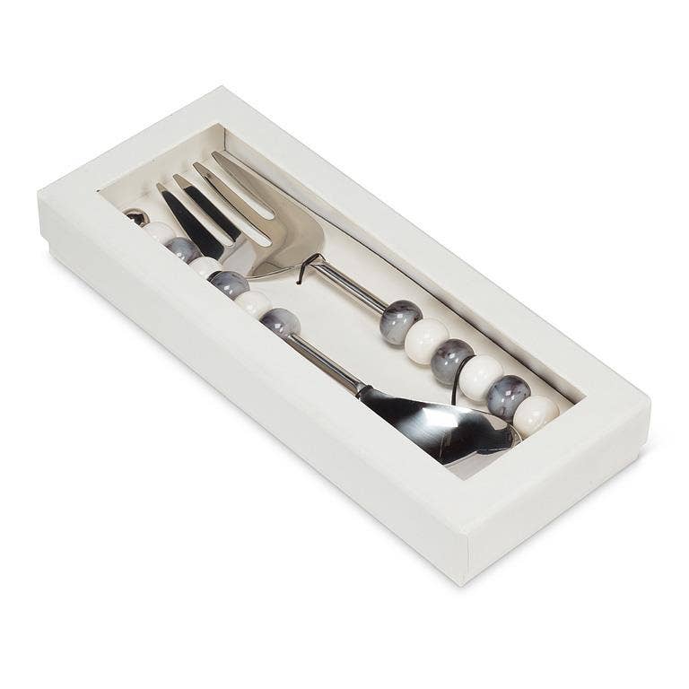 Bead Ball Handle Salad Server-11"L