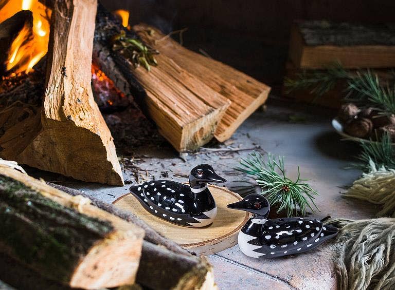 Loon Ceramic Salt & Pepper Shakers