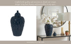 Blue Chain Texture Lidded Jar