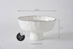 Portofino Plata White Medium Footed Bowl