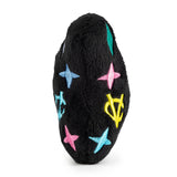 Black Monogram Chewy Vuiton Bone Squeaker Dog Toy: Small / Mini