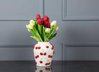 Cherry Motif Ceramic Vase, Large