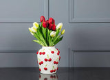 Large Vase with Cherries-8"H