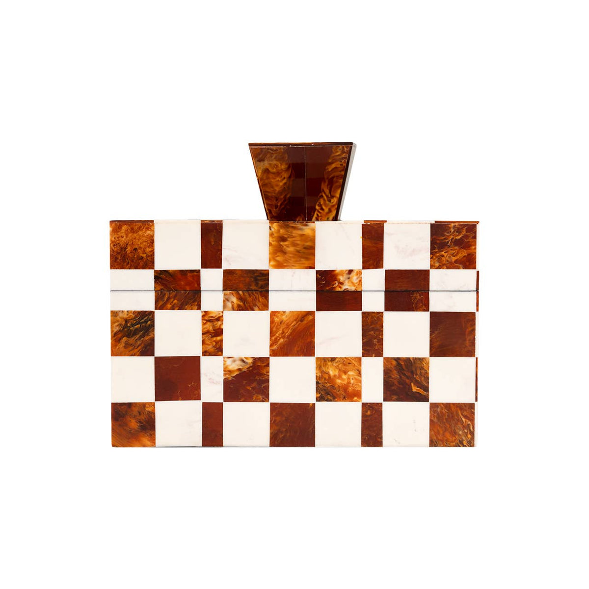 Camiro Brown and White Checkered Box
