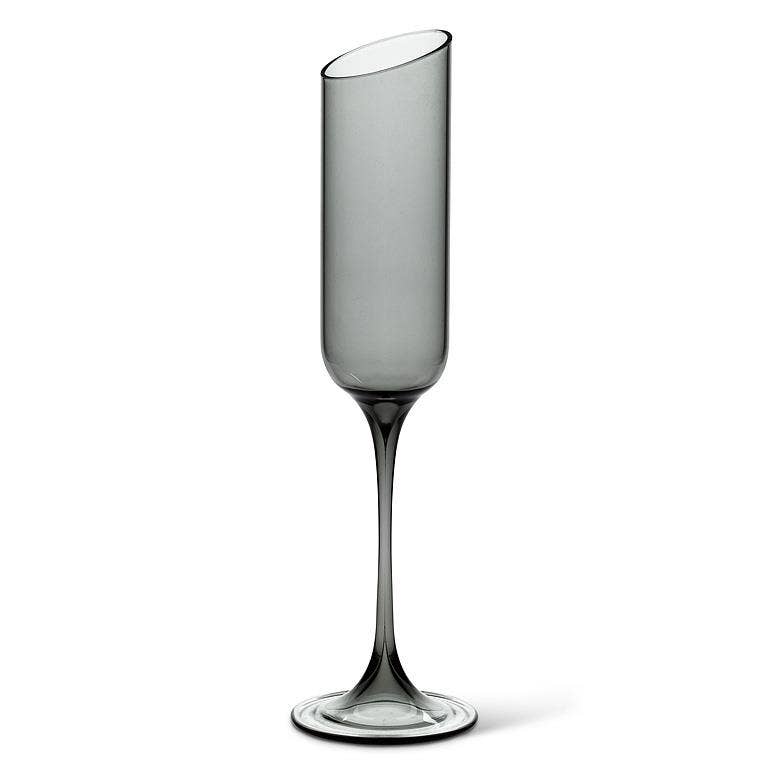Amber Angle Cut Champagne Flute