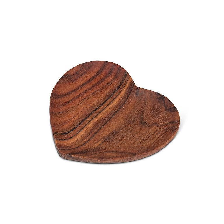 Acacia Wood Heart Dish, Small