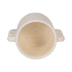 White Arch Handle Round Planter