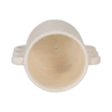 Plant Pot - White Ceramic Round Multi-Loop Arch Handle, 13in