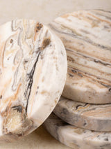 Tasmania Travertine Onyx Coasters — Set of 4