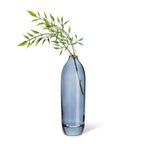 Tall Dark Blue Glass Bud Vase