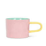 Triple Colored Mug-4 Assorted -3"H(12oz) - Clearance