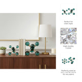 Bookends Set of 2 - Green Crystal/Metal Jack, 7 in.