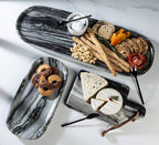 Black Marble Oblong Tray