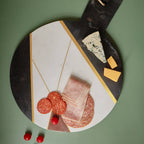 Sardinia Marble and Brass Inlay Cheese Board