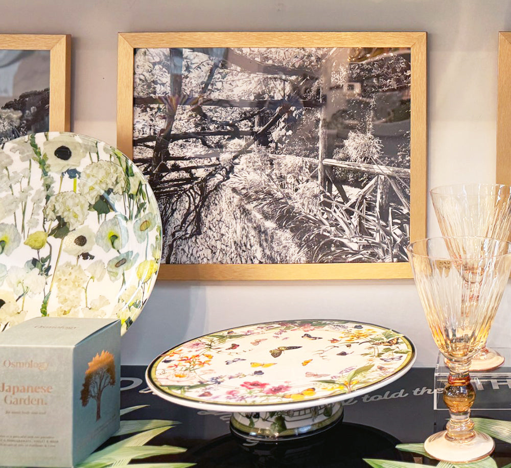 Butterfly Garden Bone China Cake Stand