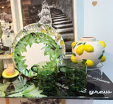 Small Round Vase with Lemons-5"H