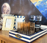 Slate Blue Color Block Candle Sticks