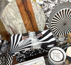 Gray Round Marble and Acacia Wood Charcuterie Board