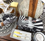 Gray Round Marble and Acacia Wood Charcuterie Board