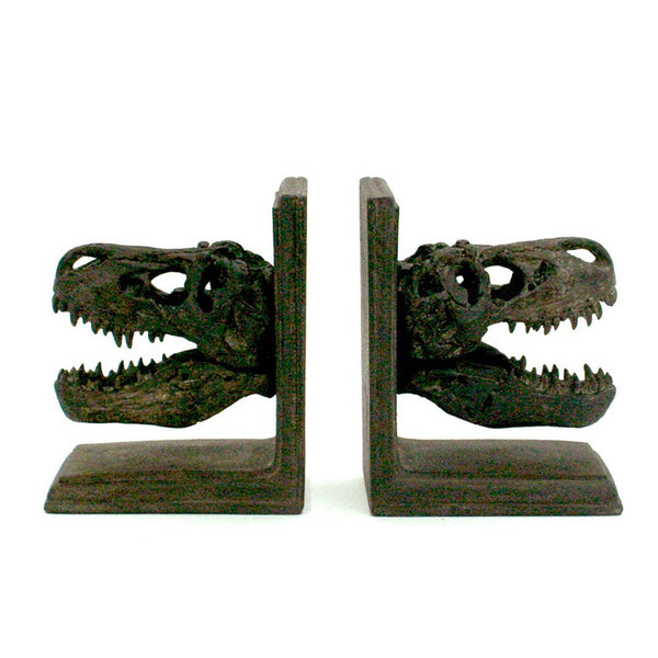 Faux T-Rex Tyrannosaurus Rex Dinosaur Bookends Set of 2