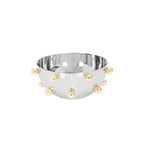 Stainless Steel Bowl with Gold Balls, Small