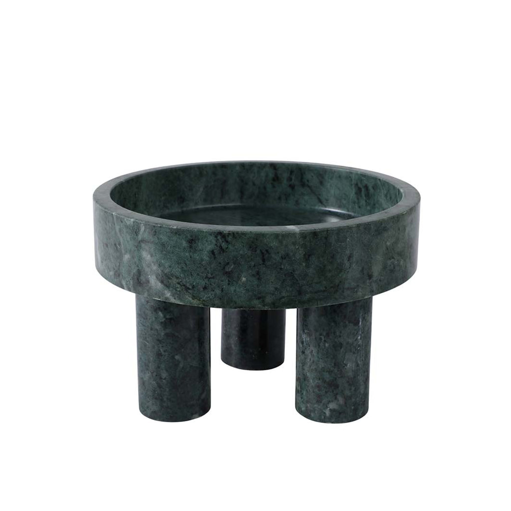 Green Marble Tripod Bowl