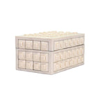 Cisco Beige Geometric Grid Box