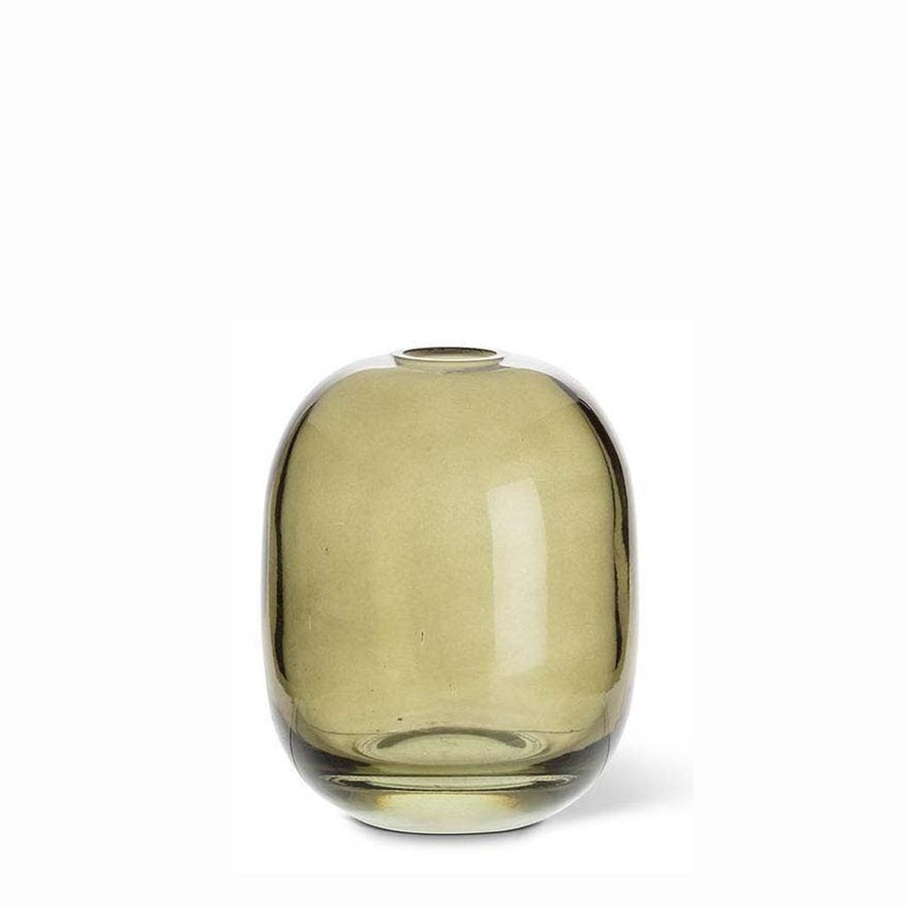 Moss Green Barrel Bud Vase, 4.5 in.