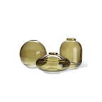 Small Moss Green Glass Bud Vase