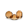 Small Amber Glass Bud Vase