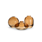 Small Amber Glass Bud Vase