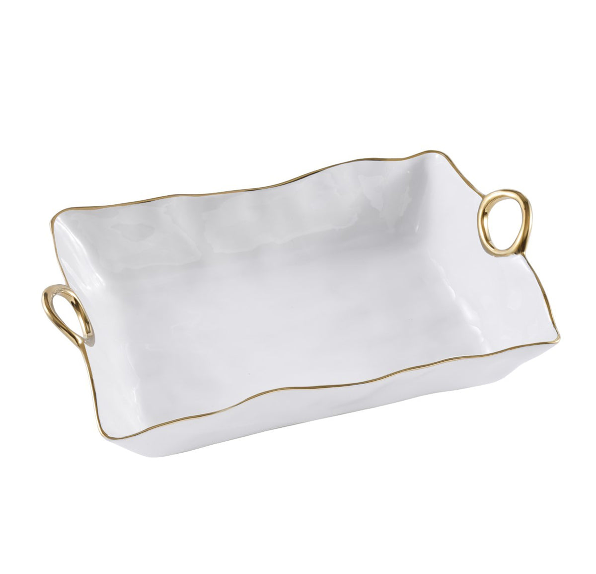 Golden Handles White Large Deep Server