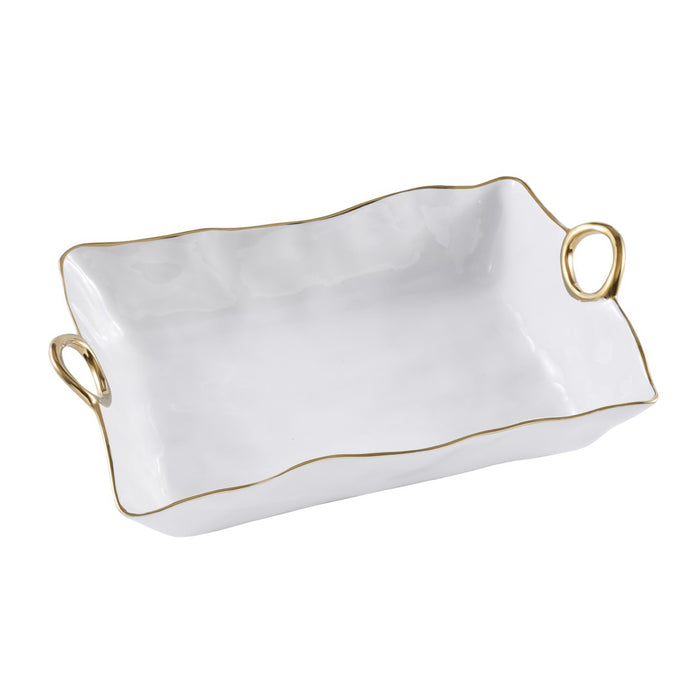 Golden Handles White Large Deep Server