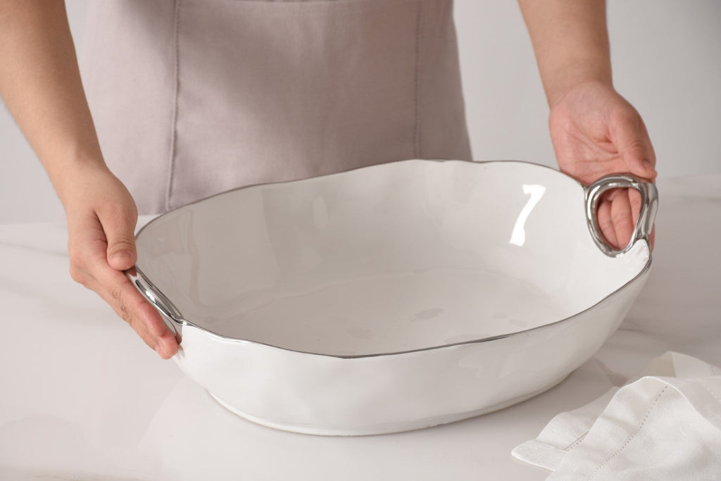 Handle with Style White Deep Oval Server - product photo