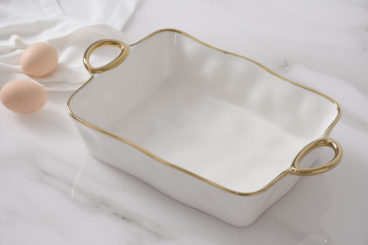 Golden Handles 11 x 9 Rectangular Baking Dish