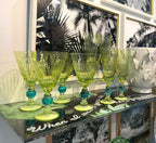 Green & Teal Two-Tone Wine Glass