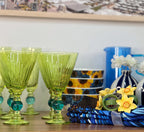 Green & Teal Two-Tone Wine Glass