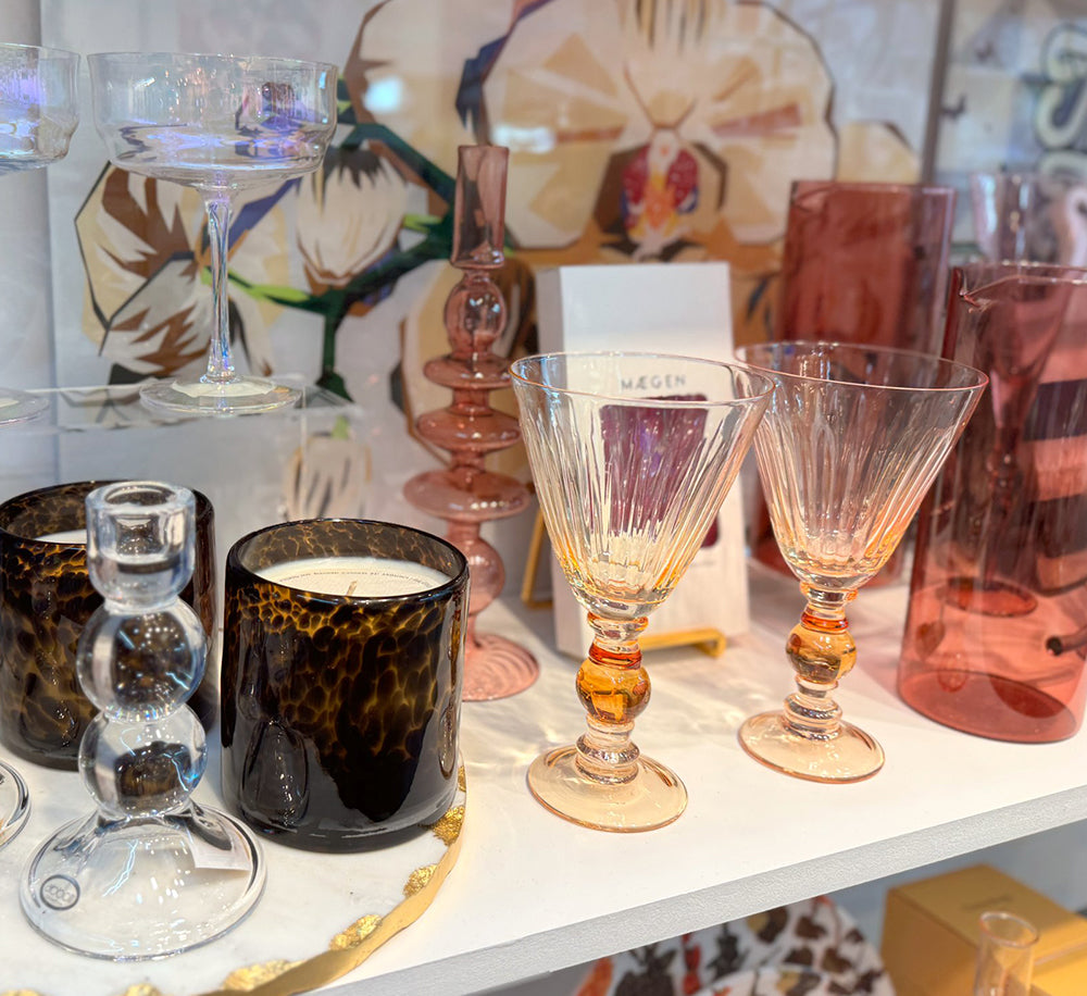 Pink & Orange Two-Tone Wine Glass