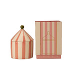 Carnival Striped Candle, Illusionist Pink - Fig