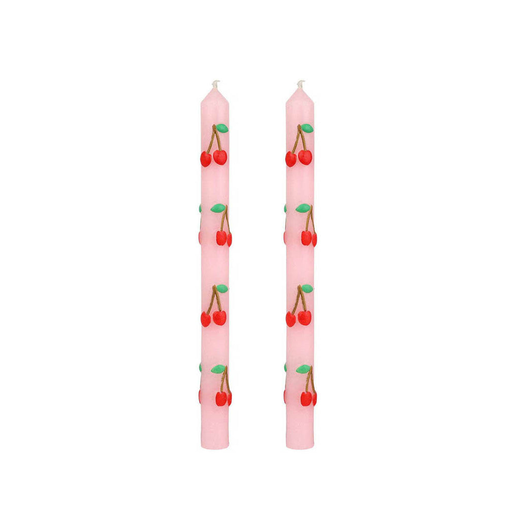 Cherry Dinner Candles, Set of 2