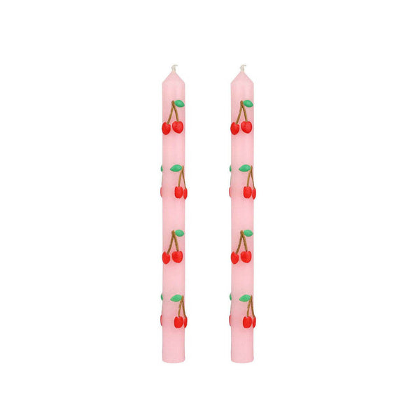 Cherry Dinner Candles, Set of 2