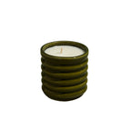 Contemporary Kiln Scalloped Candle, Olive - Elderflower