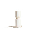 Ribbed Hourglass Soy Pillar Candle, Cream