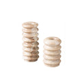 Tracey Ribbed Onyx Candle Holders, Set of 2