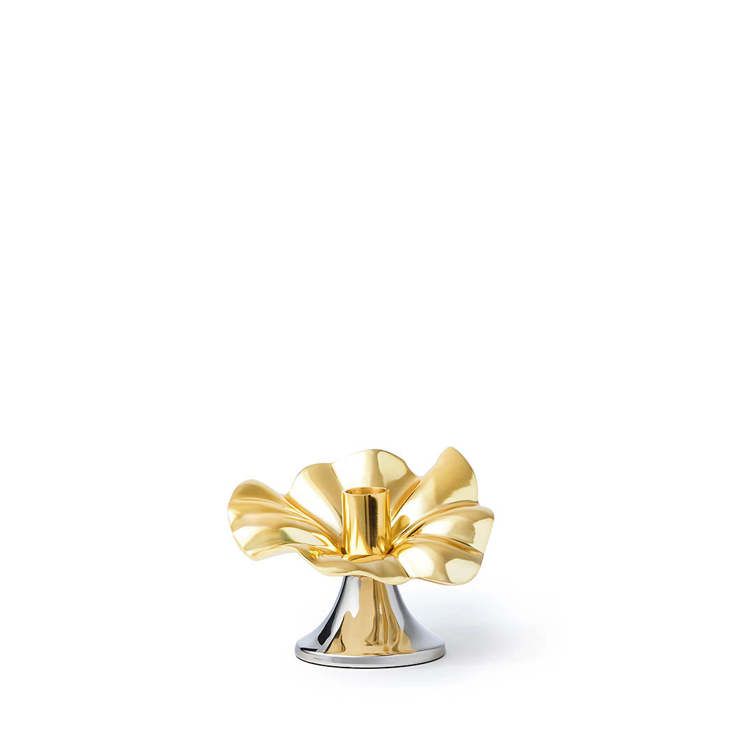 Small Gold Flower Candle Holder