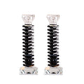 Stacked Crystal Candlesticks, Set of 2, Black