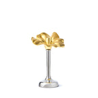Two-Tone Flower Candle Holder, 10 inch